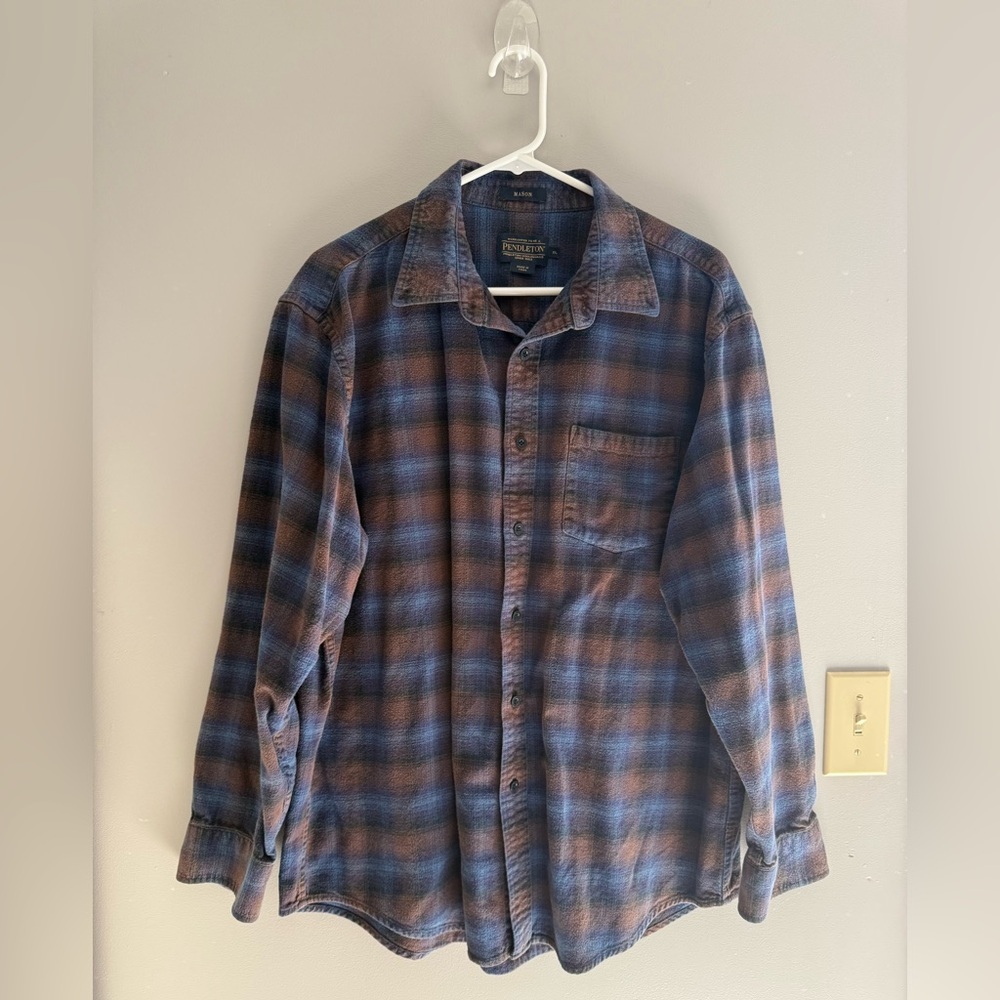 Pendleton Mens Mason Button Down Flannel Sz Xl Co… - image 1